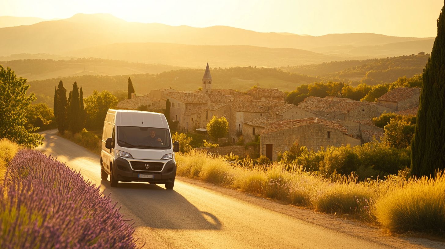 Artisan sur la route vers un chantier